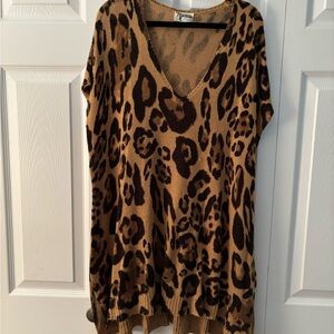 Show Me Your MuMu Leopard Print Sweater - Brown and Black